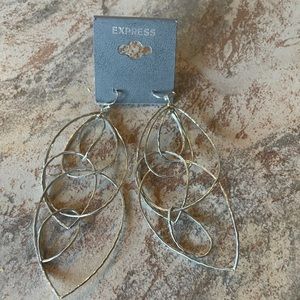 Express silver earrings